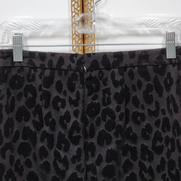 Ann Taylor Black Leopard Print Pencil Skirt Size OP - Picture 4 of 7